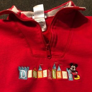 Disneyland vintage red 1/4 zip pullover